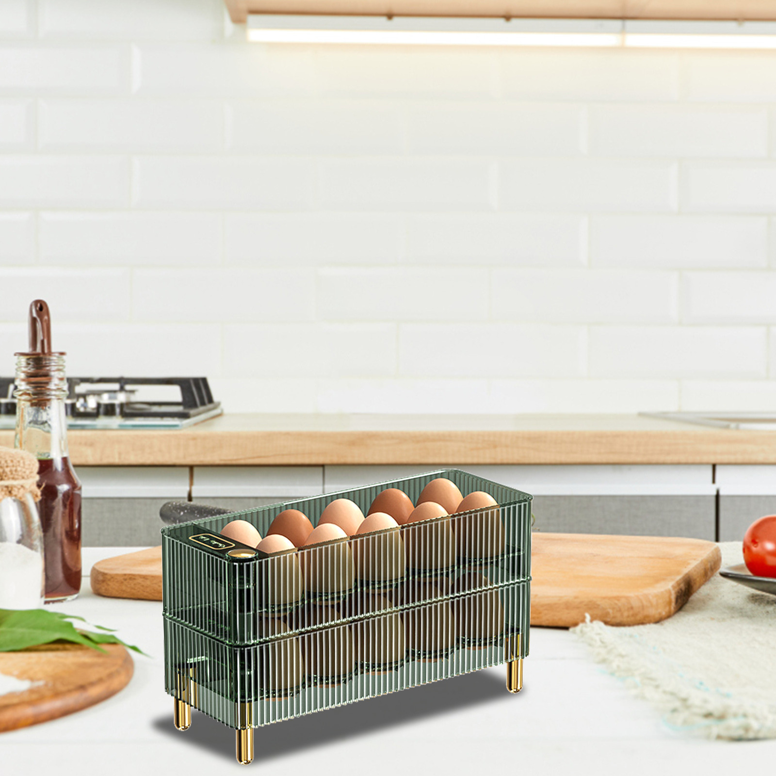 Large Capacity Egg Holder For Refrigerator ,Egg Fresh Storage Box for