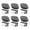 Black, variant on M Buder 6pcs Electric Guitar Tuning Peg Tuner Machine Head Knobs with Screws and Washers, Premium Metal Replacement Parts for String Instruments, Flower Shape Handle, Silver