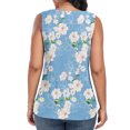 thumbnail image 3 of FIUFY Womens Tank Tops Sleeveless Button Down Shirts V Neck Tie Front Knot Tunic Blouses, 3 of 4