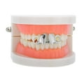 thumbnail image 2 of Unique Bargains 1 Set Fake Grills Hip Hop Left and Right Teeth Grillz Silver Tone, 2 of 6