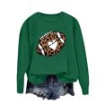 thumbnail image 2 of Jinhomg Fall Sweatshirt for Women Plus Size Cute Football Graphic Pullover Tops Casual Comfy Long Sleeve Crewneck Holiday Sweatshirts Spring Saving Green XL, 2 of 4