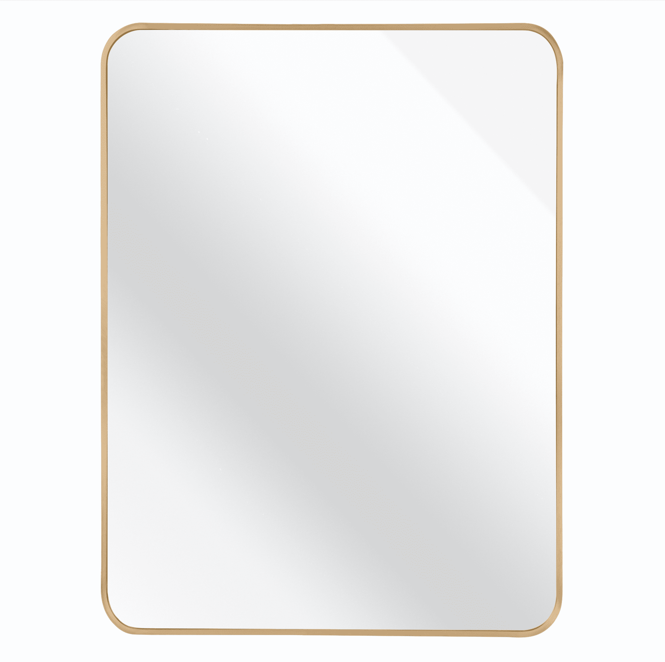 Noble House 30x40 Inch Rectangular Bathroom Wall Mirror, Aluminum Frame Vanity Mirror, Gold