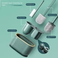 thumbnail image 2 of 3pcs Set Toilet Brush Wall Mounted Multi-functional Silicone Head with Bracket Home Bathroom Accessories, 2 of 6