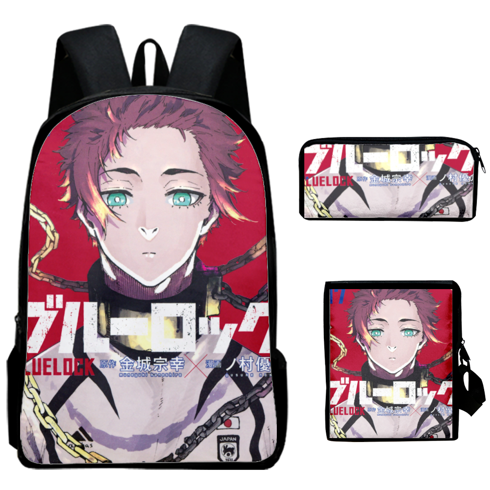 Blue Lock Cartoon Backpack for Boys Girls Kids Backpack Kids Backpacks for Boys Elementary