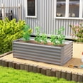 thumbnail image 2 of Outsunny Galvanized Raised Garden Bed, 6' x 3' x 2' Planter Box, Light Grey, 2 of 10