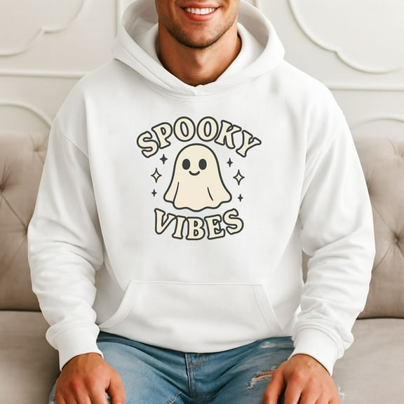 Spooky Vibes Ghost - Cute Halloween Hoodie