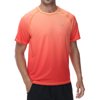 WEILANXIN Store Weilanxin Swim Shirts Short Sleeve for Men Quick Dry Running UPF50+ Sun Protection Rash Guard Top Orange Gradient Orange Red M