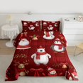 thumbnail image 2 of Feelyou Merry Christmas Child Full Size Comforter Sets, Reindeer Polar Bear Bedding Comforter Set, Kawaii Santa Claus Reversible Bedding Sets, Microfiber Bedroom Decor, 3-Piece, 2 of 8