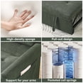thumbnail image 4 of 3-in-1 Sleeper Sofa with Pull Out Bed,Loveseat Sofa Bed,Modern 2 Seater Convertible Small Couch with Pockets and USB for Living Room Bedroom Apartment (Green, Corduroy), 4 of 8