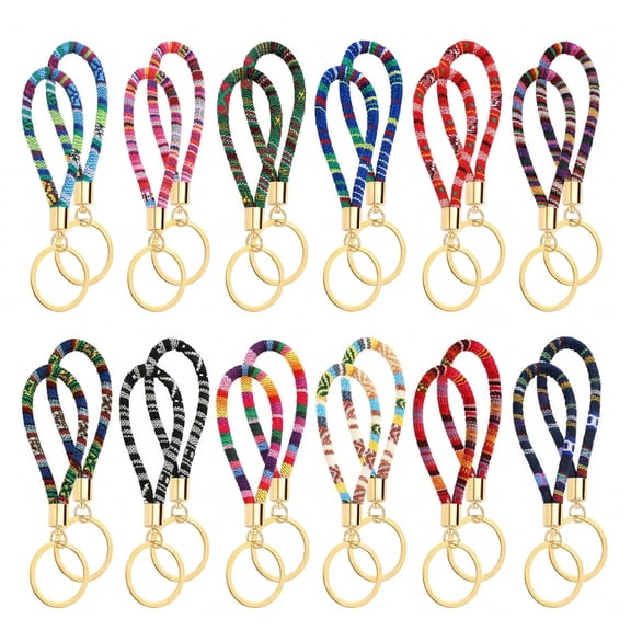 24 Pcs Boho Bulk Keychains Cute Keychains for Both Men and Women as Pendants, Decorate Handbags, Purses, and Keys