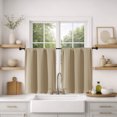 thumbnail image 2 of MKHILL Vela Gold Short Blackout Curtains 30 Inch Length 2 Panels, Room Darkening Thermal Insulated Rod Pocket Small Tier Curtains for Kitchen Bathroom Camper RV, Each 30"W x 30"L, Gold, 2 of 9