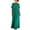 Green, variant on Womens Summer Dresses Short Sleeve V Neck Flowy Maxi Dress Boho Tiered Ruffle Casual Loose Beach Long Dresses