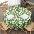 thumbnail image 3 of Yellow Blue Butterfly Pattern Round Tablecloth 60"x60",Wrinkle Wipeable Table Cloth for Kitchen Dining Room Picnic Patio Party, 3 of 6