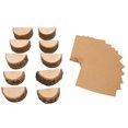 thumbnail image 3 of Portatarjetas de madera para lugar de boda, 30 Uds., con 30 papel Kraft, rústico, reutilizable, respetuoso con el medio ambiente, número de mesa de madera para fiestas, 3 of 5
