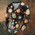thumbnail image 2 of YDLCAFD Mens Easter Digital 3D Printed Hoodie Sports Fashion Trend Open Front Button Shirt, 2 of 3