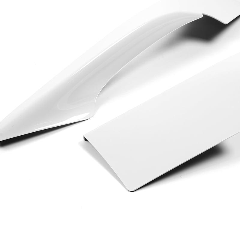 Stay Tuned Performance For 2017-2019 Toyota Corolla SE XSE Painted White Front Bumper Side Aprons Lip