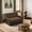 Brown, variant on Pon Living 36" Wide Convertible Chaise Futon for Home Office, Pull Out Sofa Bed, Lint, Green