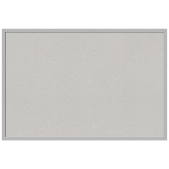 Amanti Art Grey Cork Board Framed Hera Chrome Bulletin Board 37 in. x 25 in.