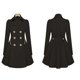 thumbnail image 3 of Abrigo de mujer, abrigo de invierno, solapas, abrigo cruzado, gabardina hasta la rodilla, chaqueta larga de invierno en forma de A, prendas de vestir exteriores, 3 of 5