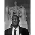 thumbnail image 2 of U.S. Archives 19x24 Black Ornate Wood Framed with Double Matting Museum Art Print Titled - Civil Rights March on Washington-D.C. A. Philip Randolph-Organizer of the Demonstration, 2 of 4