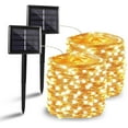 thumbnail image 1 of Sowaz Solar String Lights, 33 ft 100LED 2 Modes Copper Wire Waterproof Solar Fairy Lights Rope Lights for Patio, Garden, Yard, Party, Wedding, Tree Decorations (Warm White) -2 PKS, 1 of 9