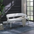 thumbnail image 2 of Meridian Furniture Destiny Cream Boucle Fabric Bench, 2 of 6