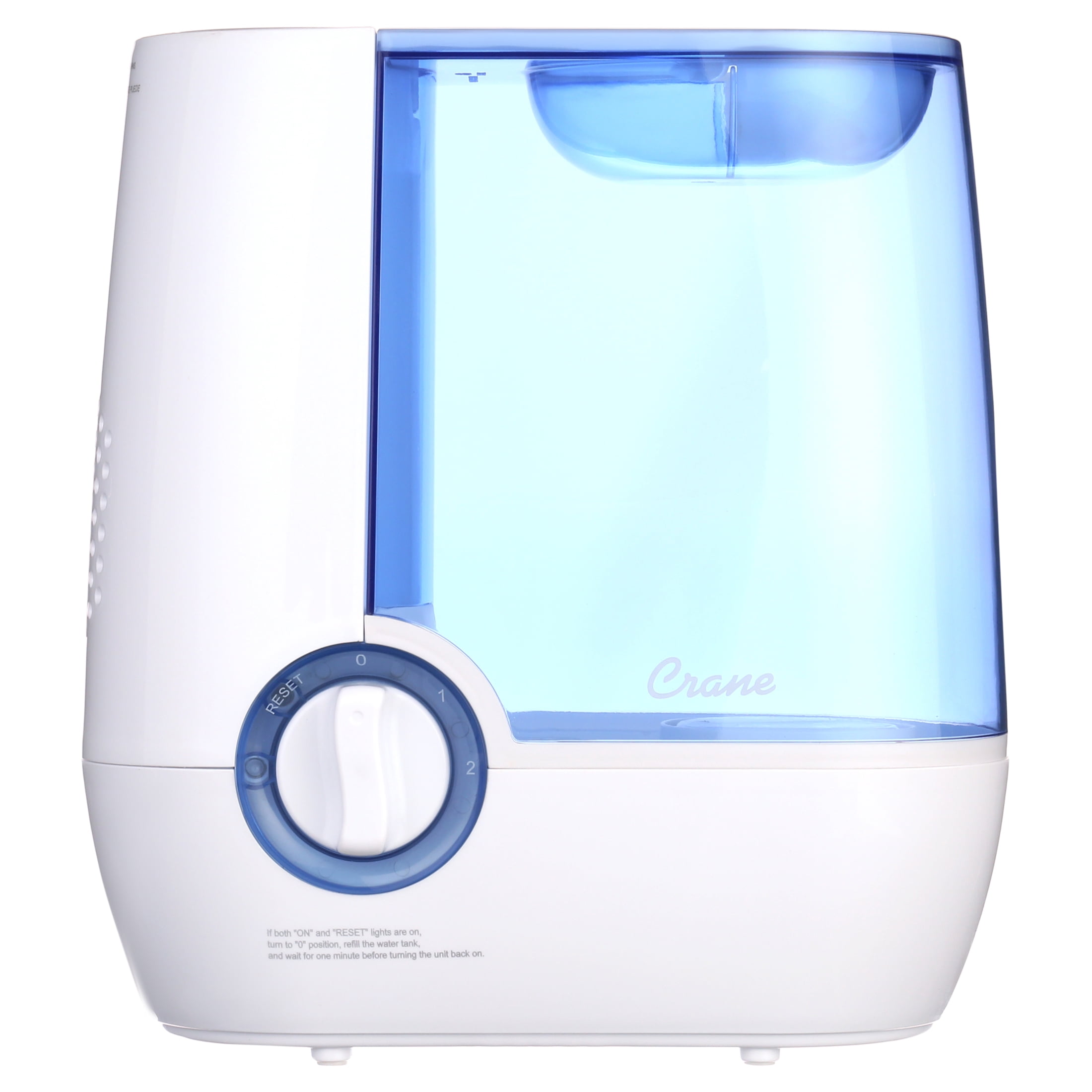 Crane USA 1.2 gal. Warm Mist Humidifier, Medicine Cup, 24 Hour Run Time, Blue/White