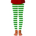 thumbnail image 4 of Gyexs Striped Tights for Girls Christmas Leggings Gym Sports Yoga Pants Soft Comfortable Pajama Pants Z03 Green3 & 4-5 Years, 4 of 4