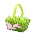 thumbnail image 4 of Cesta de Pascua con asa para niños, de tela no tejida, ideal para decorar fiestas de Pascua. conejito rosa, 4 of 9