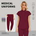 thumbnail image 2 of VIAOLI Women's Scrubs Set - Stretch Sleeveless Top & Pants for Nurse Uniform, 2 of 6