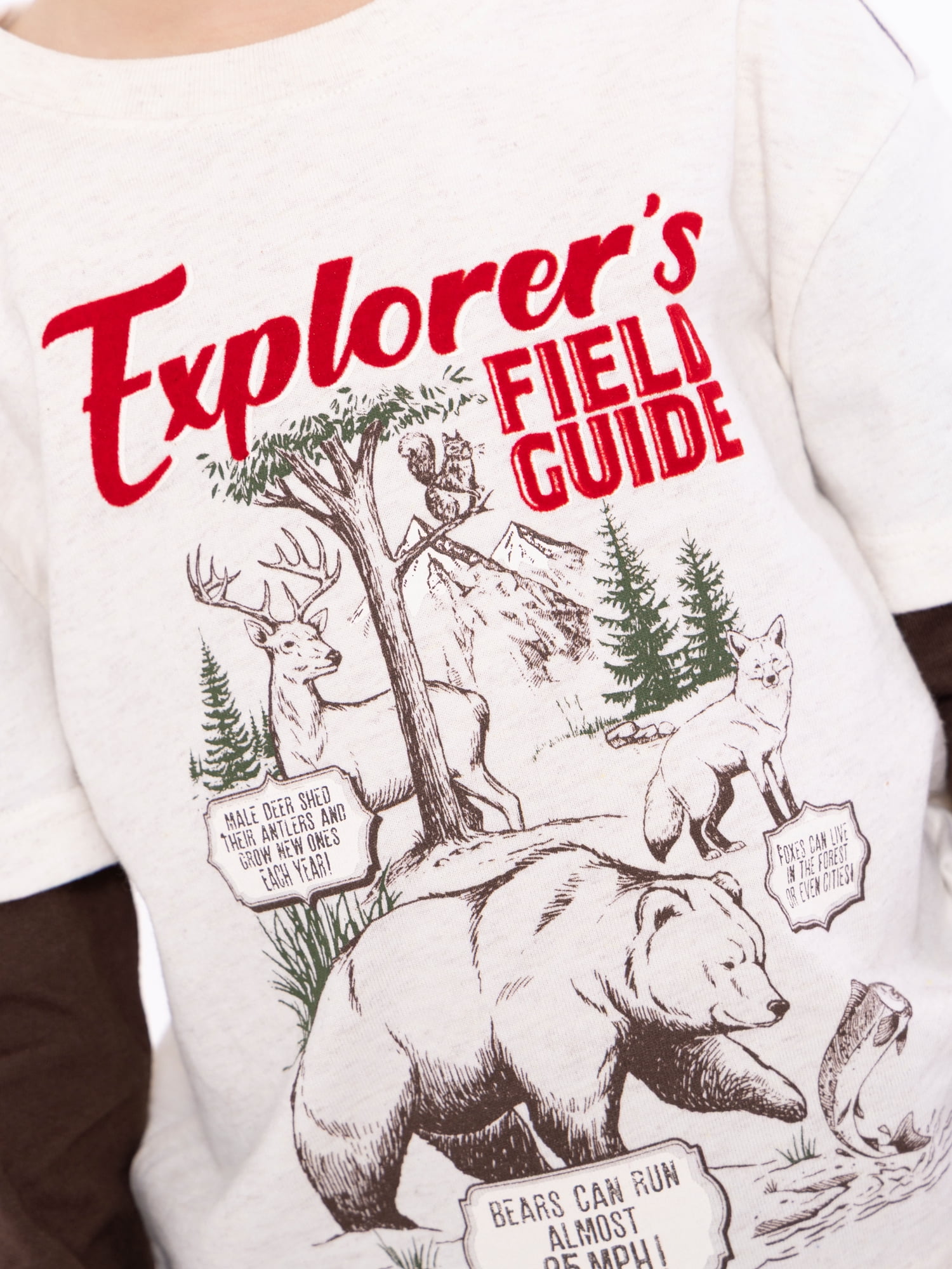 Wonder Nation Toddler Boys Hangdown Graphic Tee with Long Sleeves, Sizes 12M-5T
