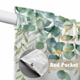thumbnail image 4 of Sage Green Eucalyptus Leaves Swag Valances for Windows, Kitchen Curtains 36 Inch Length 2 Panels Set, Spring Summer Botanical Short Curtains for Small Windows Rod Pocket Cafe Curtains Drapes 28"x36", 4 of 8