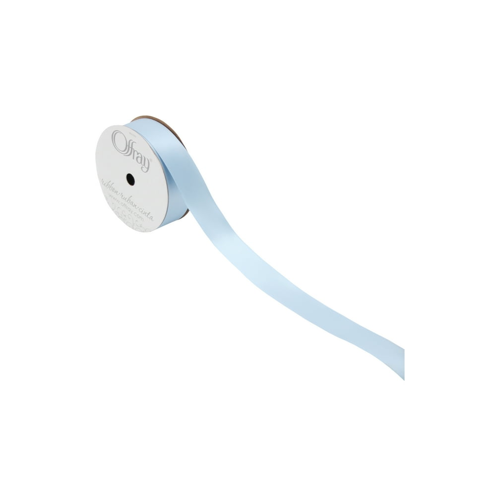 Offray 5/8" Powder Blue Single Face Satin Ribbon, 18 Feet, 1 Each