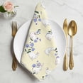 thumbnail image 2 of Easter Bunny Cloth Napkins, Spring Purple Flower Rustic Rabbit Yellow Washable and Reusable Dinner Napkins Set of 8, Table Napkin for Kitchen Party Birthday Wedding Hotel Housewarming 20"x20", 2 of 9