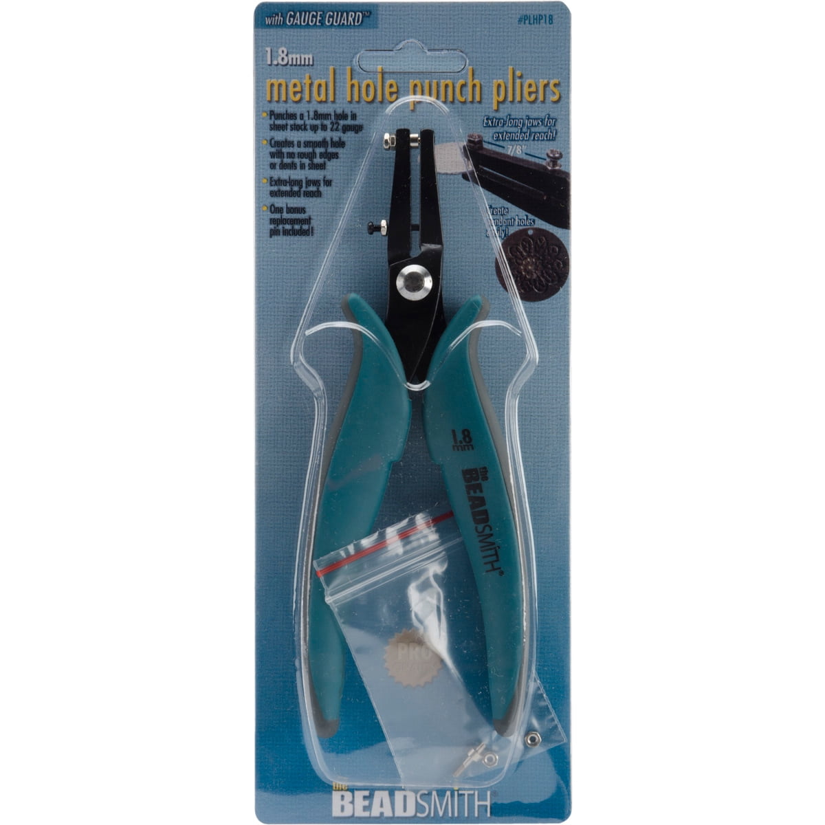 Beadsmith PLHP18 Metal Hole Punch Pliers for Sheet Metal, 1.8mm