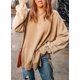 thumbnail image 4 of Sudadera SHEWIN casual de forro polar con cuello redondo para mujer, color caqui, 4 of 7