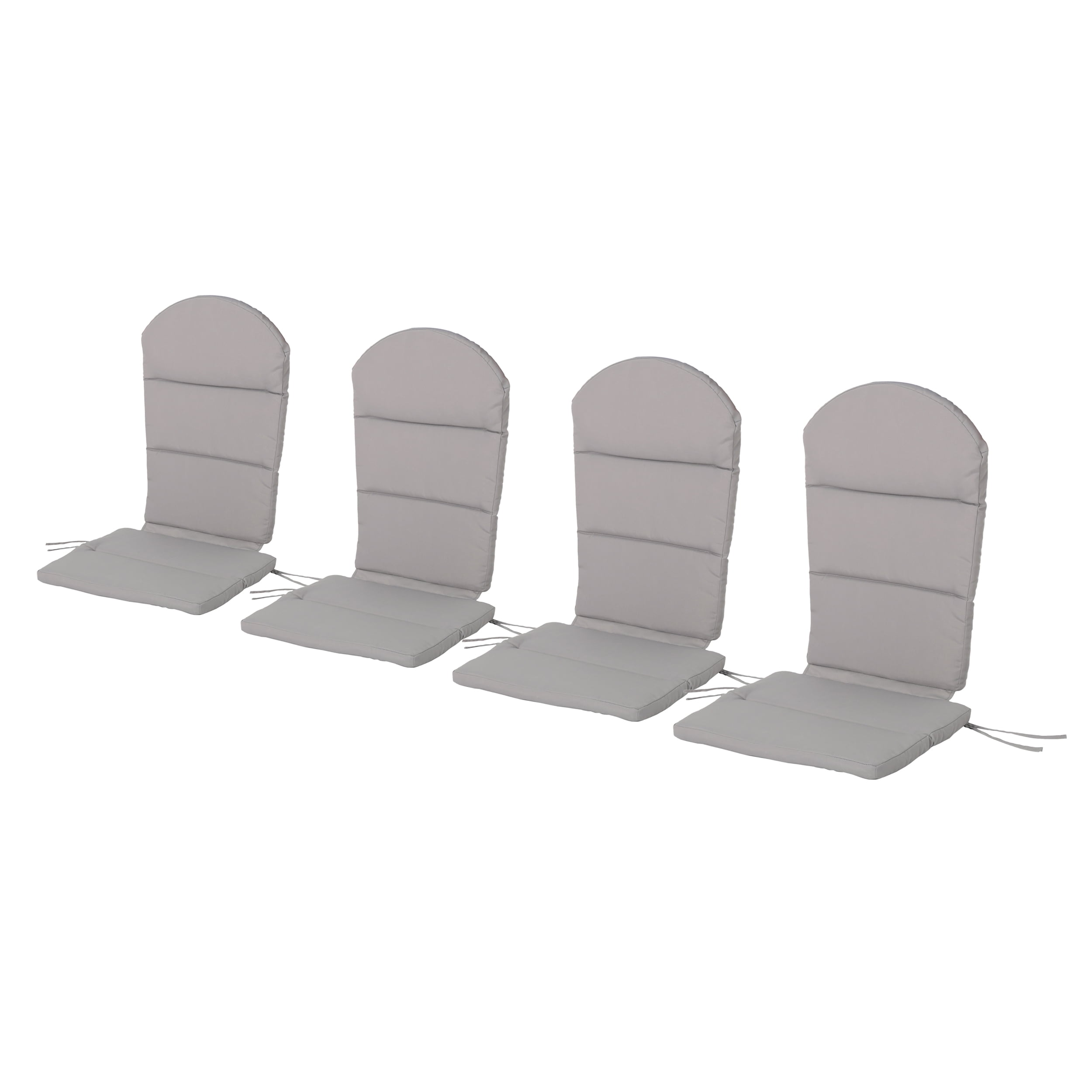 Ariel Outdoor Water-Resistant Adirondack Chair Cushions (Set of 4), Gray, image size:2500x2500