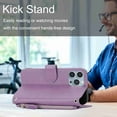 thumbnail image 4 of Nalacover for iPhone 13 Pro Max Zipper Wallet Case with Card Slots Holder Kickstand Magnetic Clasp Flip Folio Case, Luxury PU Leather Shoulder Strap Wristlet Handbag Crossbody Shockproof Cover, Purple, 4 of 8