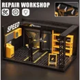 thumbnail image 4 of Juguete de coche de aleación de taller de mantenimiento de bricolaje a escala 1/24, Escena de garaje simulada, modelo de decoración de Metal fundido a presión, regalos de cumpleaños para niños, 4 of 5