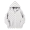 thumbnail image 3 of Xdegoge Kids Girls Polka Dot Zip Up Hoodie Long Sleeve Black Jacket with Pockets Casual Fall Winter Outerwear Sweatshirts, Size 5-6, 3 of 7
