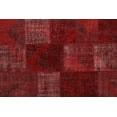 thumbnail image 1 of Ahgly Company Indoor Rectangle Contemporary Fire Brick Red Patchwork Area Rugs, 6' x 9', 1 of 6