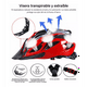 thumbnail image 2 of Kit Casco De Bicicleta luz De Bicicleta, gafas y mascara Negro con Rojo, 2 of 5