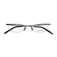 thumbnail image 2 of NEW VERA WANG V106 WOMENS/LADIES CAT EYE HALF-RIM CHROME / BLACK SCHOOL TEACHER LOOK ELEGANT CAT EYE FRAME DEMO LENSES 50-18-135 EYEGLASSES/EYE GLASSES, 2 of 9