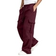 thumbnail image 2 of Men Wide Leg Baggy Cargo Sweatpants with Multi Pockets, 2 of 8