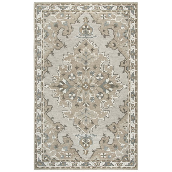 Rizzy Rugs Resonant Area Rug RS931A Tan Bordered Branches 9' x 12' Rectangle