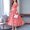 Red, variant on HKEJIAOI Deals Clearance Womens dress Women Fashion Summer Mid-Calf Short Sleeve Beach Printing Dress Red