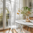 thumbnail image 4 of YEAHOME White Sheer Curtains 84 inches Long - Home Decoration Grommet Airy & Lightweight Elegant Window Treatments with Light Filtering for Bedroom/Living Room (2 Panels, W52 x L84), 4 of 9