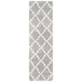 thumbnail image 2 of SAFAVIEH Fontana Venice Geometric Shag Runner Rug, Grey/Cream, 2'3" x 8', 2 of 9