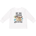 thumbnail image 3 of Inktastic My Big Cousin Loves Me with Sloth and Hearts Boys or Girls Long Sleeve Toddler T-Shirt, 3 of 5