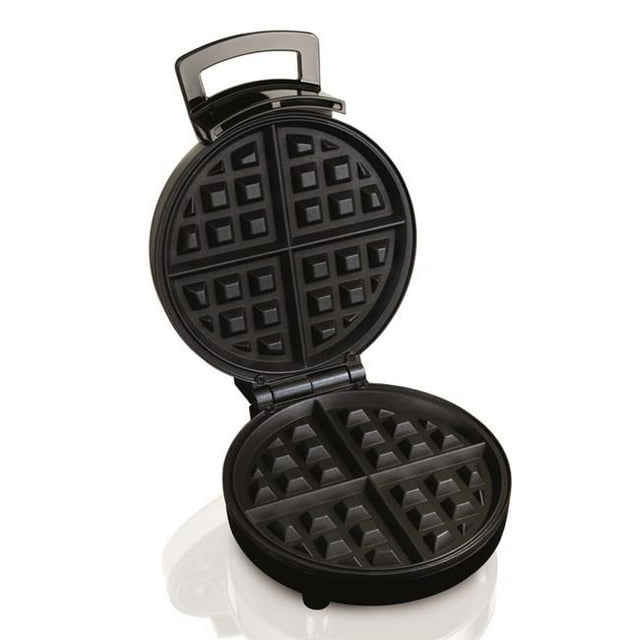 1 Gaufrier en Acier Inoxydable Gaufrier Belge, Noir et Argent